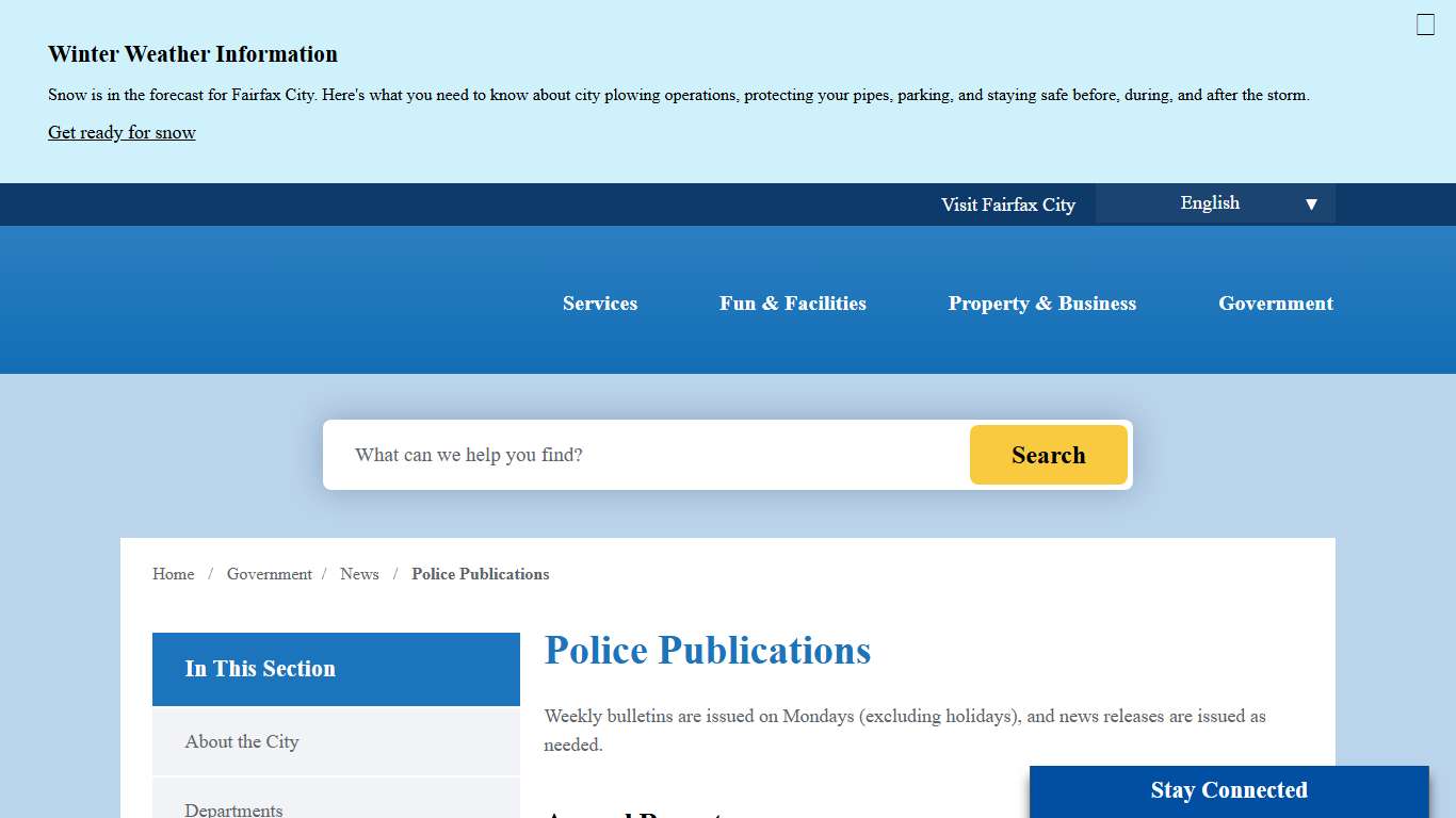 Police Publications City of Fairfax, VA